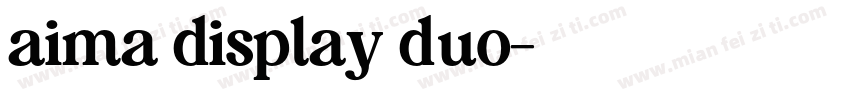 aima display duo字体转换
